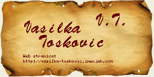 Vasilka Tošković vizit kartica